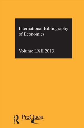 IBSS: Economics: 2013 Vol.62 | 1:a upplagan