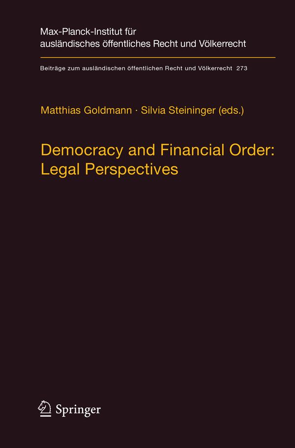 Democracy and Financial Order: Legal Perspectives | 1:a upplagan