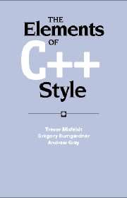 The Elements of C++ Style | 0:e upplagan