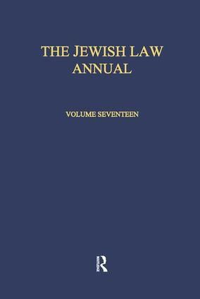 The Jewish Law Annual Volume 17 | 1:a upplagan