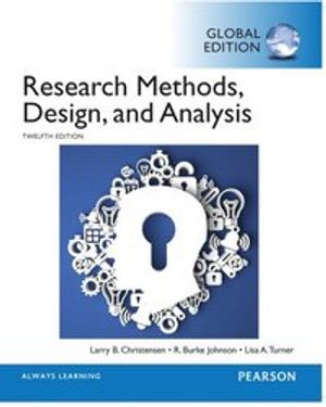 Research Methods, Design, and Analysis, Global Edition | 12:e upplagan