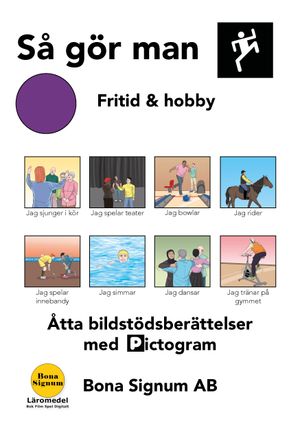 Så gör man, tema fritid och hobby, en bok med pictogram