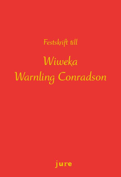 Festskrift till Wiweka Warnling Conradson | 0:e upplagan
