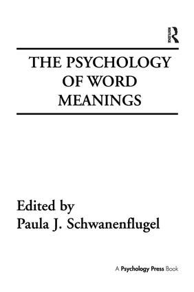 The Psychology of Word Meanings | 1:a upplagan