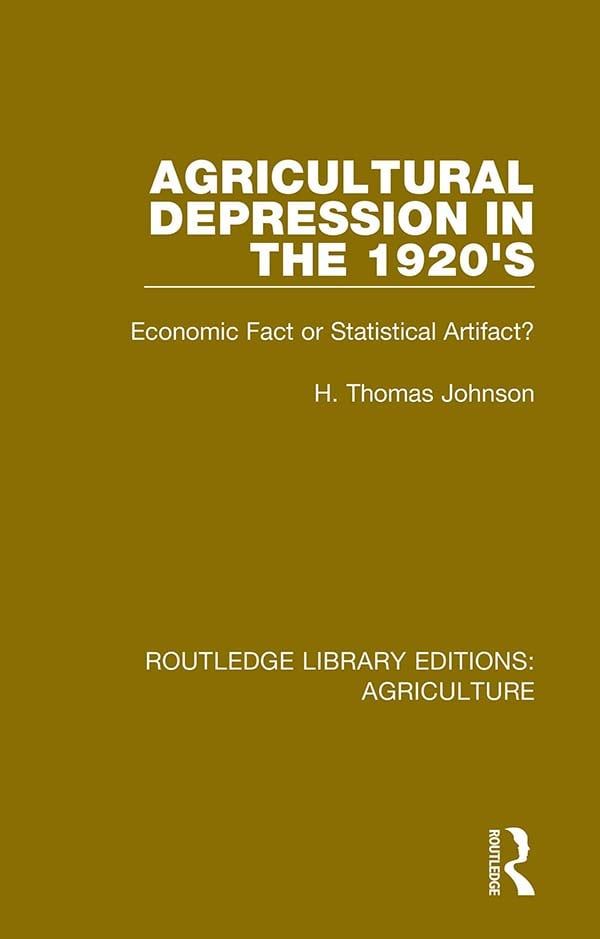 Agricultural Depression in the 1920's | 1:a upplagan