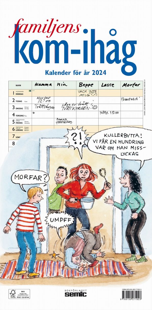 Familjens kom-ihåg-kalender 2024 | 0:e upplagan