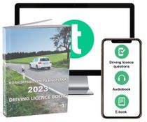 Körkortsboken på Engelska 2023 : Driving licence book (book + theory pack with online exercises, theory questions, audiobook & e