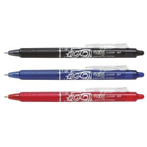 Bläckpenna - Pilot Frixion Clicker, 3-Pack. (svart/blå/röd)