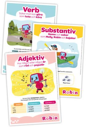 Robinaffischer, ordklasser (3st, A3-format) | 0:e upplagan