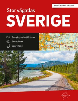 Stor Vägatlas Sverige Kartförlaget, A3 format, spiral | 1:a upplagan