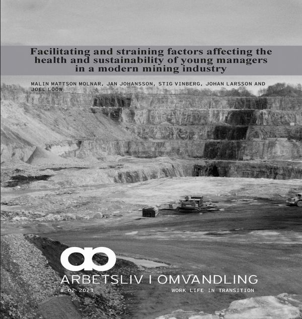 Facilitating and straining factors affecting the health and sustainability of young managers in a modern mining industry | 0:e upplagan