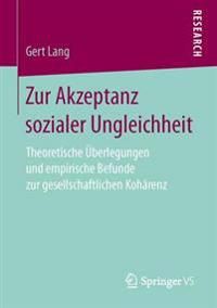 Zur Akzeptanz sozialer Ungleichheit | 1:a upplagan