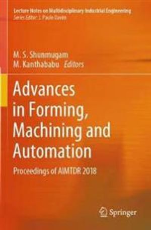 Advances in Forming, Machining and Automation | 1:a upplagan