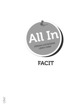 All In facit | 1:a upplagan