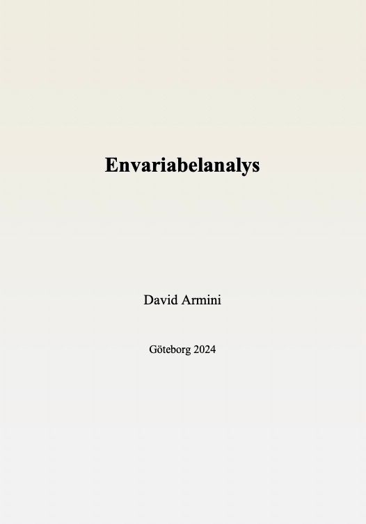 Envariabelanalys | 3:e upplagan