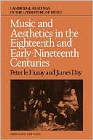 Music and Aesthetics in the Eighteenth and Early Nineteenth Centuries