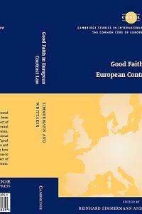 Good Faith in European Contract Law | 0:e upplagan