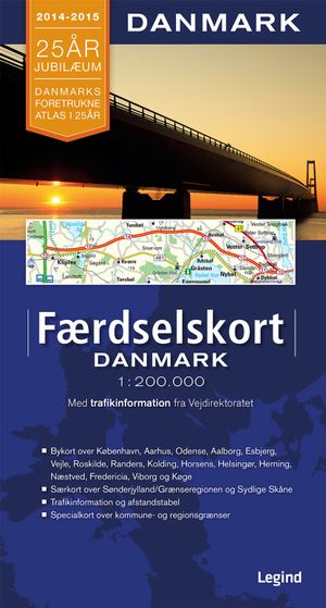 Danmark Faerdselkort 2014-2015 | 1:a upplagan