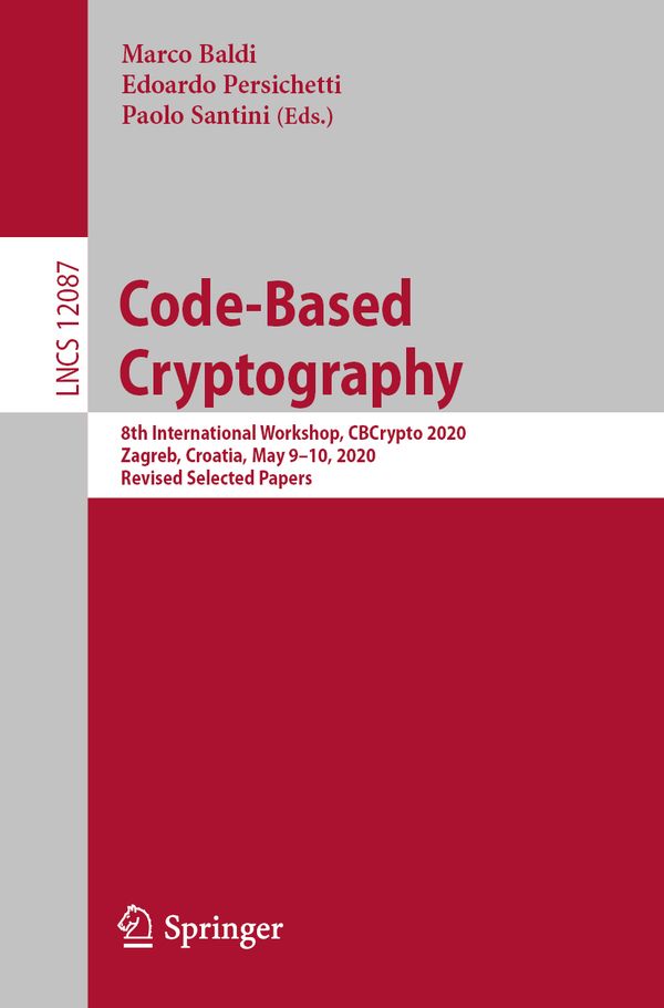 Code-Based Cryptography | 1:a upplagan