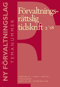 Förvaltningsrättslig tidskrift 3 2018 | 0:e upplagan