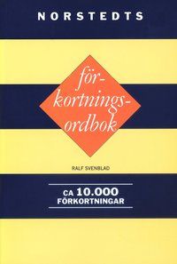 Norstedts förkortningsordbok - ca 10000 förkortningar