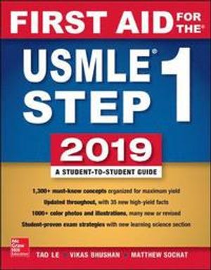 First Aid for the USMLE Step 1 2019,  Twenty-ninth edition