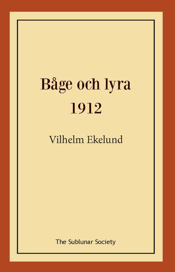 Båge och lyra 1912 | 0:e upplagan