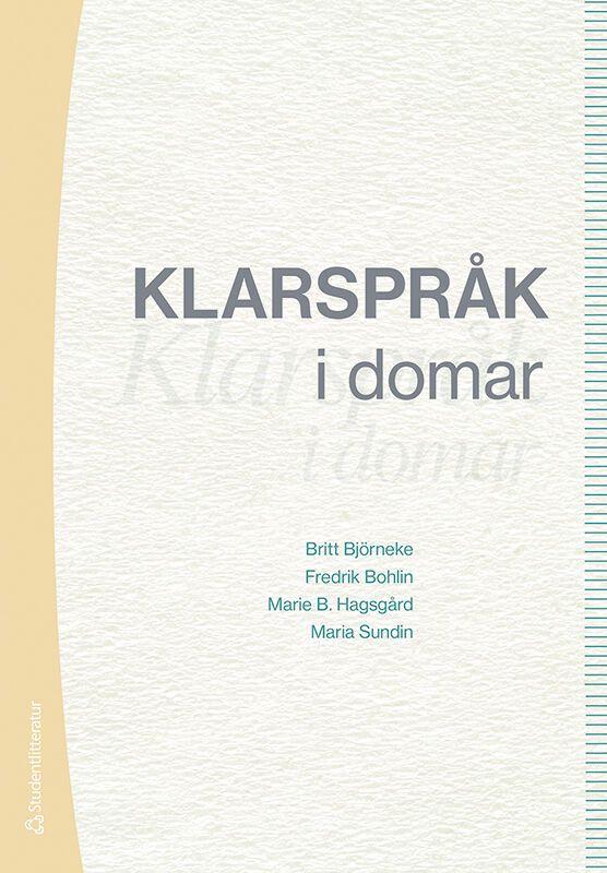 Klarspråk i domar | 1:a upplagan