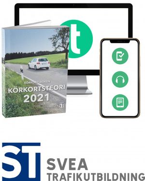 Körkortsboken Körkortsteori 2021 (bok + digitalt teoripaket med körkortsfrågor, övningar, ljudbok & ebok) | 1:a upplagan