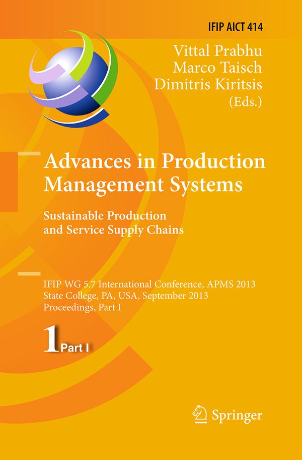 Advances in Production Management Systems. Sustainable Production and Service Supply Chains | 1:a upplagan