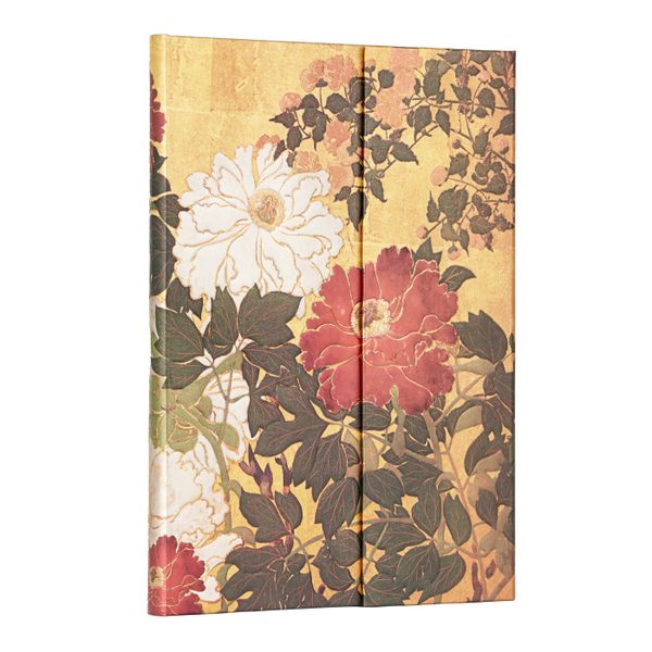 Natsu (Rinpa Florals) Midi Lined Hardback Journal (Wrap Closure) | 0:e upplagan