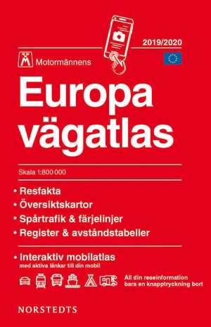 Europa vägatlas 2019-2020 Motormännen : skala 1:800.000 | 1:a upplagan