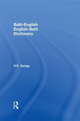 Balti-English English-Balti Dictionary | 1:a upplagan