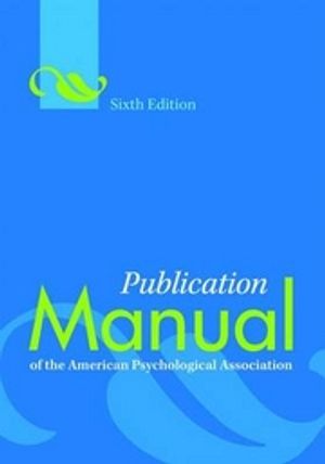 Publication Manual of the american psychological association | 6:e upplagan