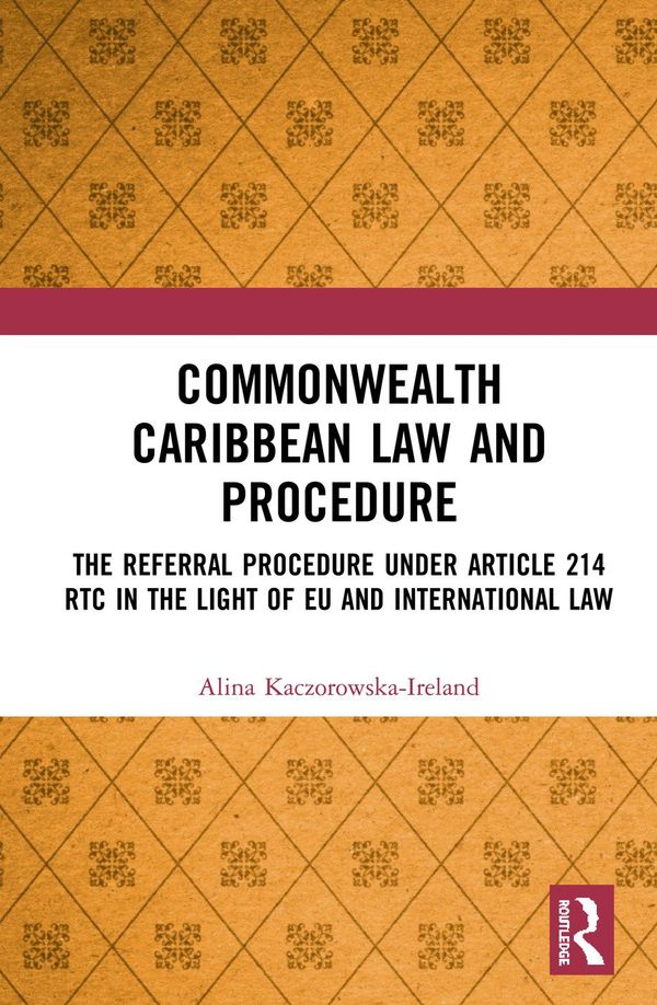 Commonwealth Caribbean Law and Procedure | 1:a upplagan