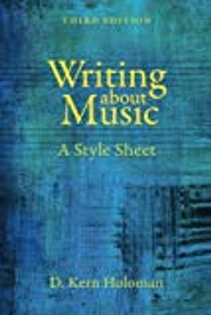 Writing about Music