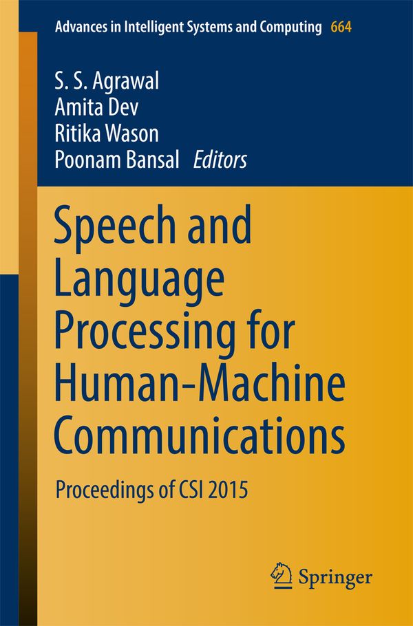 Speech and Language Processing for Human-Machine Communications | 1:a upplagan