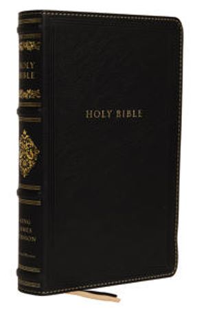 KJV, Personal Size Reference Bible, Sovereign Collection, Genuine Leather, Black, Red Letter, Comfort Print