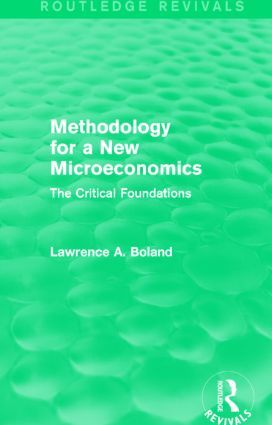 Methodology for a New Microeconomics (Routledge Revivals) | 1:a upplagan
