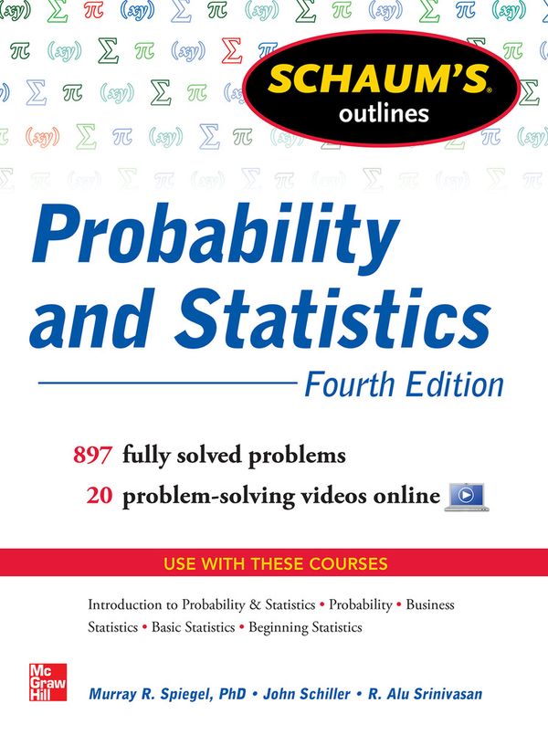 Schaum's Outline of Probability and Statistics | 4:e upplagan