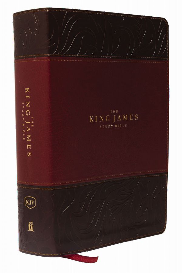 KJV, The King James Study Bible, Leathersoft, Burgundy, Red Letter, Full-Color Edition | 0:e upplagan