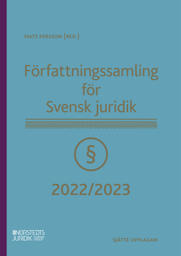 Författningssamling för Svensk juridik : 2022/2023 | 6:e upplagan