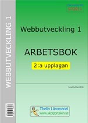 Webbutveckling 1 Arbetsbok |  2:e upplagan