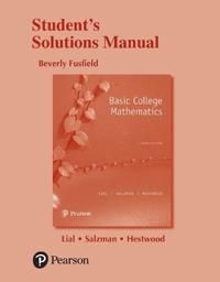 Student's Solutions Manual for Basic College Mathematics | 10:e upplagan