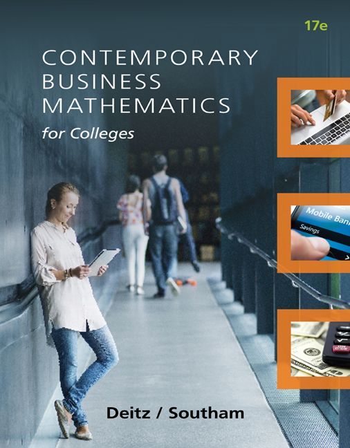 Contemporary Business Mathematics for Colleges | 17:e upplagan