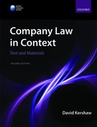 Company Law and Context | 2:a upplagan