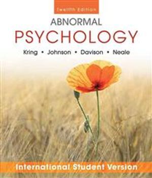 Abnormal Psychology, 12th Edition International Student Version | 1:a upplagan