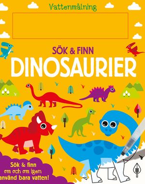 Vattenmålning sök och finn - Dinosaurier