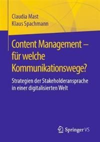 Content Management – für welche Kommunikationswege? | 1:a upplagan