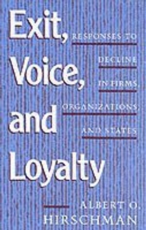 Exit, Voice and Loyalty | 1:a upplagan